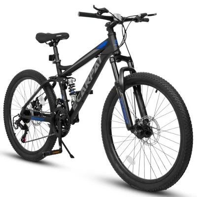 Горный велосипед Whisen 26″ 21 скор., полная подвеска, черный