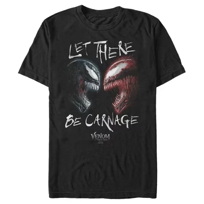 Men's Venom: Let There be Carnage Черный против. Красная футболка черного цвета