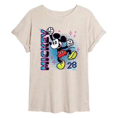 Женская футболка с объемным рисунком Mickey Press Start birch