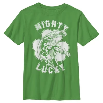 Boy's  St. Patrick's Day Thor Mighty Lucky Clover T-Shirt kelly green