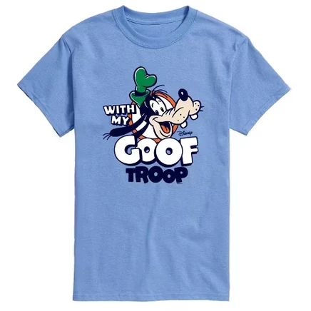 Мужская футболка My Goof Troop с коротким рукавом и рисунком carolina blue