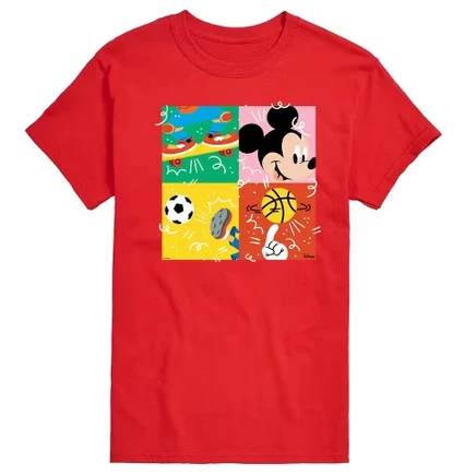 Мужская футболка Disney Sports Grid, красная