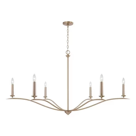 Люстра Capital Lighting Grady, 6 ламп, матовая латунь
