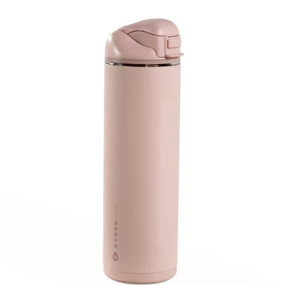 Изолированная бутылка для воды Ease2o из нержавеющей стали с соломинкой и откидной крышкой, герметичная, с подстаканником dusty rose
