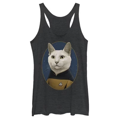 Женская : Майка Commander Data Cat Racerback следующего поколения, черная