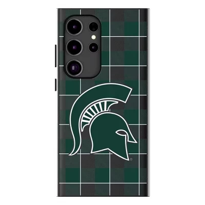 NCAA Big Ten Universities Клетчатый чехол для мобильного телефона, совместимый с MagSafe, для Samsung Galaxy michigan state spartans