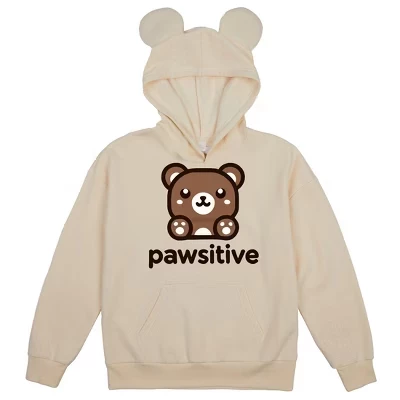 Толстовка для косплея с длинными рукавами и 3D ушками от Pawsitive Brown Bear для молодых девушек