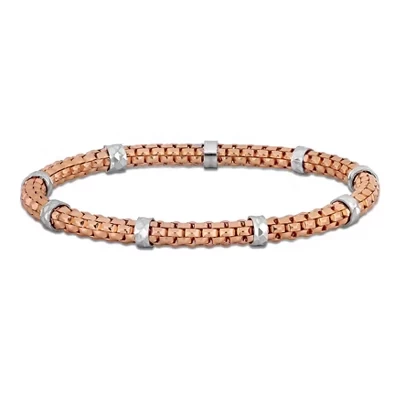 Эластичный браслет Everly Jewelry, 18 см, белый
