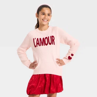 Свитер для девочек Art Class «L'amour», розовый