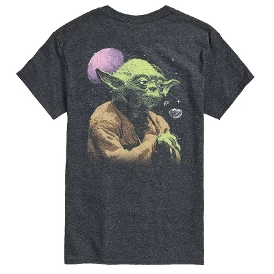 Мужская футболка с коротким рукавом Yoda Film Still и графическим рисунком heather charcoal