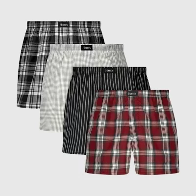 Мужские трусы-боксеры из эластичной ткани Boxer 4pk - Красный/черный/серый