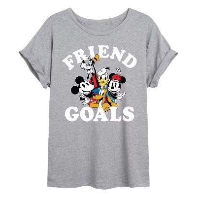 Женская футболка с объемным рисунком Mickey & Friends Friend Goals