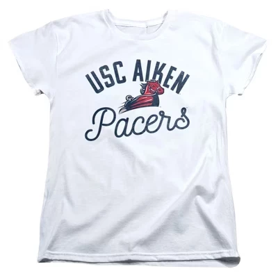 Женская футболка Aiken Pacers из Университета Южной Каролины белого цвета