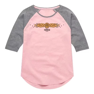Футболка для девочек Fantastic Four Thing Raglan, розовая