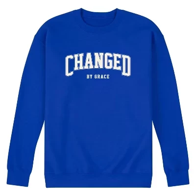 Мужская флисовая толстовка Changed By Grace Collegiate с графическим рисунком королевского синего цвета