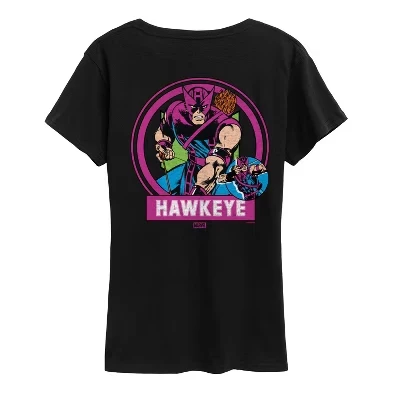 Женская футболка с коротким рукавом с логотипом Hawkeye Circle, черная