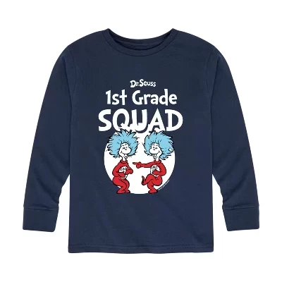 Детская футболка Dr. Seuss 1st Grade Squad, синяя
