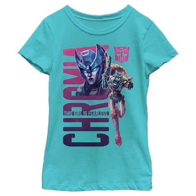 Футболка для девочек Transformers Chromia, синяя