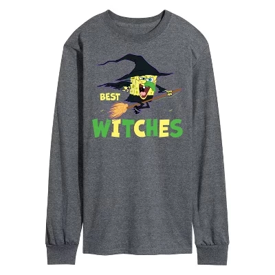 Мужская футболка Best Witches с длинным рукавом и графическим рисунком heather charcoal