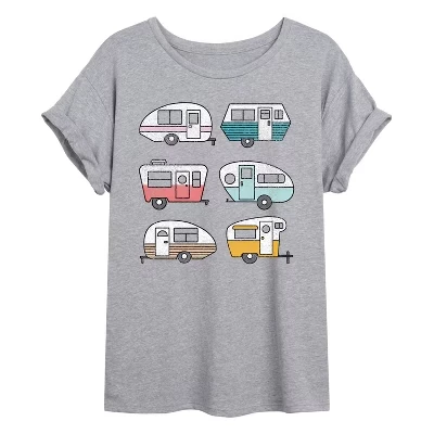Женская футболка с объемным рисунком в сетку Camper Grid