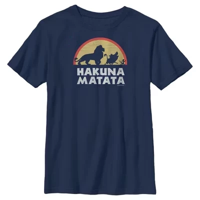 Футболка для мальчиков The Lion King Hakuna Matata, темно-синяя