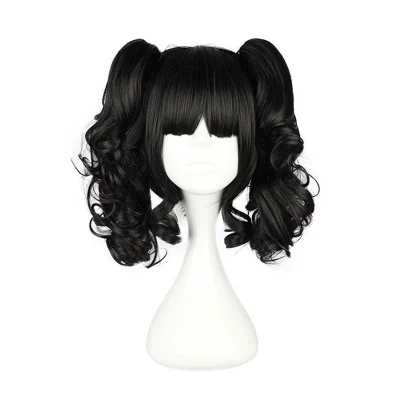 Женский парик Unique Bargains 14″ с чепчиком, черный