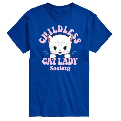 Мужская футболка Instant Message Cat Lady Society, синяя