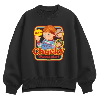 Женский свитшот Chucky Wanna Play, черный