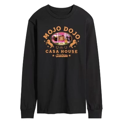 Мужская футболка Mojo Dojo Casa House West с длинным рукавом и графическим рисунком, черная