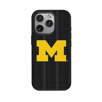 NCAA Big Ten Universities Текстовый фон, совместимый с MagSafe Чехол для мобильного телефона Apple iPhone michigan wolverines