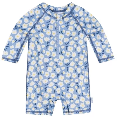 Купальник для девочек Gerber с длинным рукавом, синий