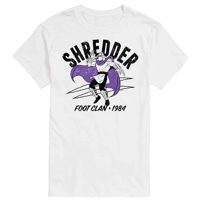 Мужская футболка Shredder Foot Clan с коротким рукавом и рисунком белого цвета
