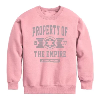 Property Of Empire Graphic Long Sleeve Fleece Sweatshirt mauve