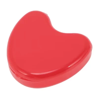 Контейнер для брекетов Unique Bargains Heart, красный