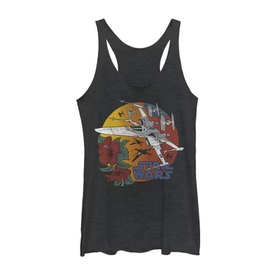 Женская : Майка The Rise of Skywalker Tropical X-Wing Racerback, черная