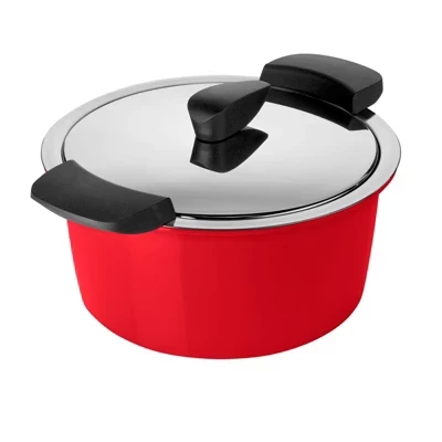 Кастрюля Kuhn Rikon Hotpan 2,0 л с термочашей, красная