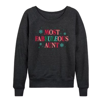 Женский лонгслив Instant Message FabYULEous Aunt, графитовый