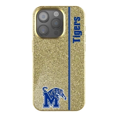 Боковая панель университетов NCAA AAC Gold Bling Cell Phone Case для Apple iPhone memphis tigers