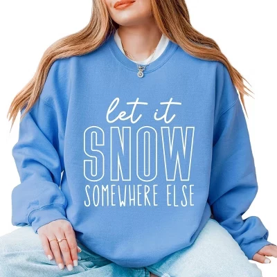 Женская толстовка с рисунком Let It Snow Somewhere Else от Block carolina