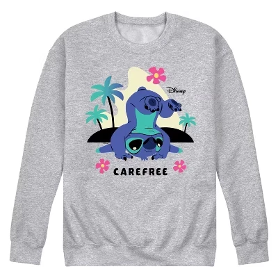 Мужской свитшот Lilo & Stitch Carefree, серый меланж