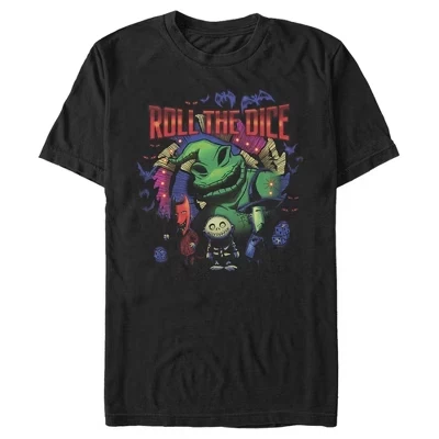 Мужская футболка Oogie Boogie Roll the Dice, черная