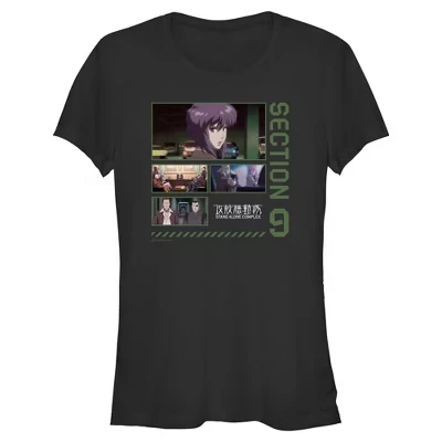Женская футболка Ghost in the Shell Section 9, черная