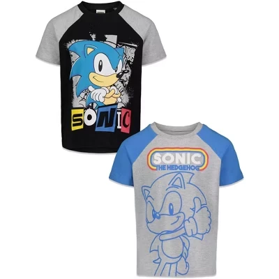 Детские футболки Sonic the Hedgehog, 2 шт., разноцветные