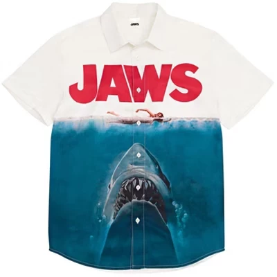 Детская рубашка-гавайка Jaws для мальчиков, белая