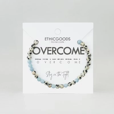 Браслет Ethic Goods «Преодолеть» с кодом Морзе, синий
