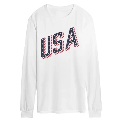 Мужской лонгслив Instant Message USA Letters, белый