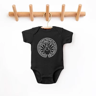 Боди для младенцев The Juniper Shop, индейка, черное