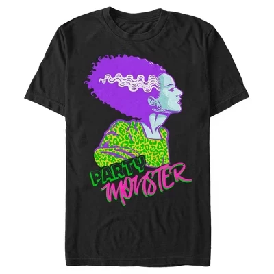 Мужская футболка Universal Monsters Party Monster Bride of Frankenstein черного цвета
