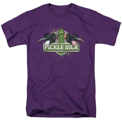 Футболка для взрослых Rick And Morty Pickle Rick фиолетовая