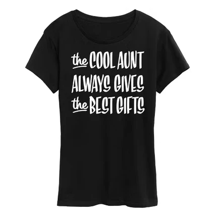 Женская футболка Instant Message Cool Aunt, чёрная